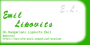 emil lipovits business card